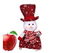 Bolsa con cordón navideña de muñeco de nieve,Bolsa con cordón para regalo navideño - Bolsa de almacenamiento de dulces Bolsa de golosinas | Muñeco de nieve festivo, bolsa de dulces, decoración de escr