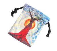 Bolsa con cordón para cartas del Tarot, Bolsa para dados del Tarot | Bolsas para envolver joyas con patrón de personas de árbol,Bolsas de mano de Tarot para entusiastas del Tarot, guarde de forma segu