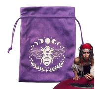 Bolsa con cordón para tarot, bolsa para cartas del tarot,Bolsa de almacenamiento de tela de terciopelo con cordón | Portatarjetas de Tarot multifuncional, bolsa de tarot y dados, accesorios de Tarot,