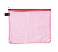 Bolsa con cremallera, A5, color rojo