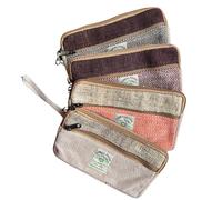Bolsa con cremallera de cáñamo para teléfono (surtida)