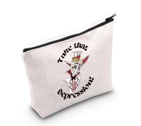 Bolsa con cremallera inspirada en dibujos animados Take That Depression para fanáticos del programa de televisión Hazbin, regalo de dibujos animados, Take Tho, Bolsas de cosméticos
