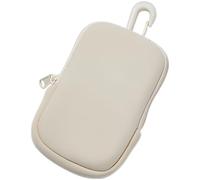 Bolsa con cremallera para Power Mist, bolsa de viaje pequeña de silicona beige con gancho a presión, accesorio de moda portátil para llevar a diario, funda de almacenamiento de 5.9 x 0.86 x 3.9