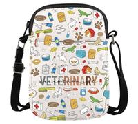Bolsa con cremallera para recepcionista veterinario, regalo de agradecimiento veterinario, regalo de rescate de animales, kit de supervivencia veterinaria, Recepcionista veterinario Cr Eu, Bolsa de