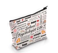 Bolsa con cremallera para regalo de psicólogo escolar, psicólogo, vida y maquillaje para la escuela, psicología, consejero escolar, Sch-psicólogo