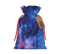 Bolsa con estampado de galaxia azul de Navidad, bolsas para envolver regalos, se aplica a bodas, Pascua, fiestas de vacaciones