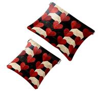 Bolsa cosmética de bolsillo con flores brillantes abstractas, impermeable, sin cremallera, cierre automático, mini estuche portátil de viaje para auriculares y joyas, multicolor 02, 7.1x5.8