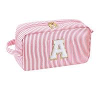 Bolsa Cosmética Pequeña,Bolsa De Maquillaje A Rayas - Bolsas de Viaje para artículos de tocador | Lindo Estuche de Maquillaje, Bolsos para niñas, Organizador de Almacenamiento para Amigos