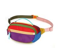 Bolsa cruzada ajustable con cinturón multibolsillo, bolsa de almacenamiento deportiva para cintura adecuada para gimnasio y al aire libre colorido paquete de deportes al aire libre, Color púrpura