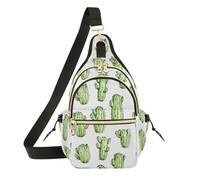 Bolsa cruzada antirrobo para mujer, bolsa de viaje para adolescentes, para golf, viajes, Bonito cactus verde, One Size, Colorido
