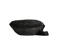 Bolsa cruzada con diamantes de imitación brillantes, correa ajustable, soporte compacto para teléfono, práctico estilo callejero, riñonera compacta para teléfono, Black, Mass Beauty