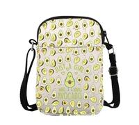 Bolsa cruzada con diseño de aguacates Just A Who Loves Avocados, bolsa de mensajero, regalo para amantes de los aguacates, bolsa de hombro vegana, Aguacate Cb, 15*21*2cm