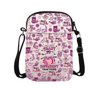 Bolsa cruzada con diseño de gato de dibujos animados "I Am Not Crazy My Reality Is Just Different Than Yours", bolsa de mensajero Crazy Cat, Crazy Cb, 15*21*2cm