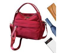 Bolsa cruzada con múltiples bolsillos, bolsa de hombro ligera e informal | Mini bolsas de mensajero de nailon impermeable para mujer, correa ajustable, viajes, senderismo, camping, uso diario