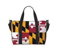 Bolsa cruzada de gimnasio con estampado de la bandera del estado de Maryland, ideal para viajes de negocios