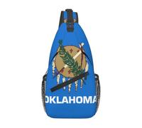 Bolsa cruzada de gran capacidad con la bandera del estado de Oklahoma, elegante y duradera para viajes, actividades al aire libre