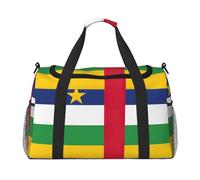 Bolsa cruzada de hombro con estampado de bandera de África Central para mujeres y hombres, bolsa cruzada para yoga, viajes, imprescindible, Negro -, Talla única