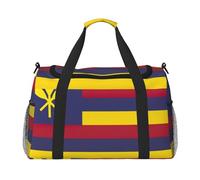 Bolsa cruzada de hombro con estampado de bandera del Reino de Hawái para mujeres y hombres, bolsa cruzada de fin de semana para yoga, viajes, imprescindible, Negro -, Talla única