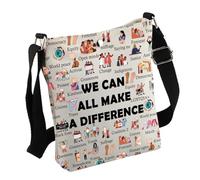 Bolsa cruzada de igualdad de derechos, regalo de justicia social, regalo de derechos humanos, regalo antirracismo, regalo de orgullo gay, regalo BLM, We Can All Bag