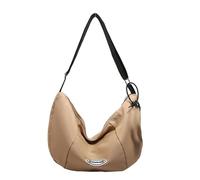 Bolsa cruzada de lona multiusos para albóndigas, bolso de hombro casual para actividades de ocio y reuniones sociales, Brown