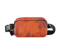 Bolsa cruzada de moda abstracta con tinta naranja para mujeres y hombres, bolsa de cinturón impermeable con correa ajustable para ciclismo, senderismo, gimnasio