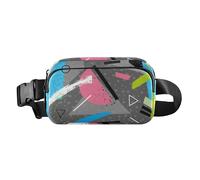 Bolsa cruzada de moda gris de arte abstracto para hombres y mujeres, mini bolsa de viaje esencial con correa ajustable para ciclismo, senderismo, gimnasio, Arte abstracto gris, talla única