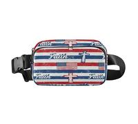 Bolsa cruzada de moda para hombres y mujeres, con bandera de fe del 4 de julio, bolsa de pecho con correa ajustable, mini para viajes, correr, senderismo