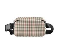 Bolsa cruzada de moda para mujeres y hombres, bolsa de franela a cuadros a cuadros con correa ajustable, gran capacidad para viajes, gimnasio, trabajo
