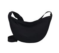 Bolsa cruzada de nailon de color sólido para mujer, bolsa de albóndigas, ligera, pequeña, para axilas, bolsa de lona de un solo hombro, bolsa de mensajero, elefante (negro, talla única)