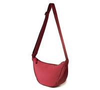 Bolsa cruzada de nailon para mujeres y hombres, riñonera, bolsa cruzada ligera de viaje, Rojo vino, Lindo