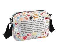 Bolsa cruzada de regalo para técnico veterinario, regalo de agradecimiento veterinario, regalo de rescate de animales, regalo veterinario, Cien Hkb Eu, 8.27 Inches × 5.91 Inches × 0.79 Inches