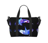 Bolsa cruzada de viaje con estampado de orca y ballenas asesinas, adecuada para viajes cortos y entrenamientos de gimnasio