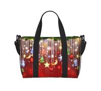 Bolsa cruzada de viaje con texto en inglés "Merry Christmas", ideal para viajes cortos y entrenamientos de gimnasio