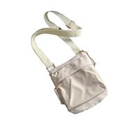 Bolsa cruzada ligera con correa ajustable, de nailon, de piel sintética, adecuada para varias ocasiones, bolsa de almacenamiento multifuncional, albaricoque, One Size