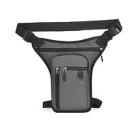 Bolsa cruzada multiusos de nailon con correa ajustable, gran capacidad, riñonera lateral, para deportes al aire libre, viajes, Black