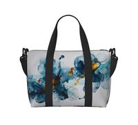 Bolsa cruzada para el gimnasio con estampado de tinta azul, ideal para viajes de negocios