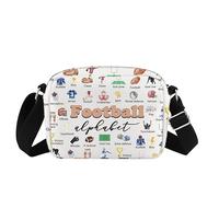 Bolsa cruzada para jugador de fútbol, regalo para amantes del fútbol, alfabeto, para mamá, Bolsa de fútbol, Medium
