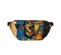 Bolsa cruzada para parejas, con diseño de besos en el pecho, riñonera para correr, entrenamiento, senderismo, ciclismo, viajes, multicolor, Talla única, Mochila de senderismo