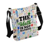 Bolsa cruzada para profesor de matemáticas, con texto en inglés "The Math Is Not Mathing", regalo de agradecimiento para profesores de matemáticas, Bolsa de matemáticas