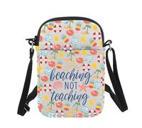 Bolsa cruzada para profesor, regalo de vacaciones de verano, playa, no enseñanza, regalo para profesores jubilados, Beaching Not Teaching B UK