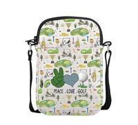 Bolsa cruzada para regalo de golfista, accesorios de golf, para amantes del golf, bolsa cruzada de golf, Peace Love Golf Cb UK, 0