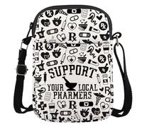 Bolsa cruzada para técnico de farmacia, regalo de graduación para apoyar a tus farmacéuticos locales, Local Pharmers Cr Eu, 5.91 Inches ×8.27 Inches