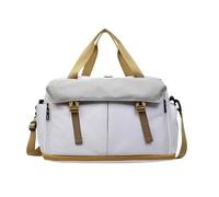 Bolsa cruzada plegable para gimnasio con bolsillos de acceso rápido para entusiastas del fitness y uso diario, mochila de tela Oxford resistente al agua, beige, Mass Beauty