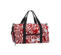 Bolsa cruzada unisex con estampado de bastones de caramelo, para viajes, fin de semana, actividades al aire libre