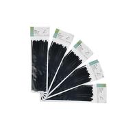 bolsa de 100 bridas negras 2,5x100mm de poliamida 66, resistentes y duraderas, ideales para organizar cables y fijar elementos.