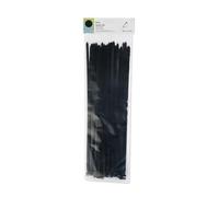 bolsa de 50 bridas negras de 7,6 x 450 mm, 100% poliamida 66, resistentes y duraderas, ideales para fijar y organizar cables.
