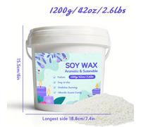 Bolsa de 600G/ de Perlas de Cera de Soja para Hacer Velas, Perlas de Cera de Soja de 58° - Ideal para Fabricación de Velas, Suministros para Hacer Velas, Velas de , Cera para Modelado, Removible