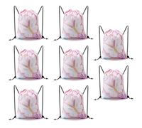 Bolsa de 8 piezas con cordón de mariposa, bolsas de deporte para niños, mochila deportiva ajustable con cordón para niños, bolsas de regalo de mariposa para cumpleaños accesorios de fiesta de natación