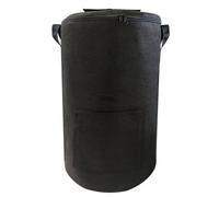 Bolsa de abono de gran capacidad para residuos de jardín y cocina hecha de tela no tejida, con fermentación probiótica para mejorar el proceso de compostaje (negro)