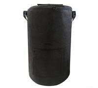 Bolsa de abono no tejida para recolección de hojas y residuos de jardín, contenedor de fermentación probiótica de 33 galones y 125 L, saco de fertilizante orgánico resistente para patio (negro)
